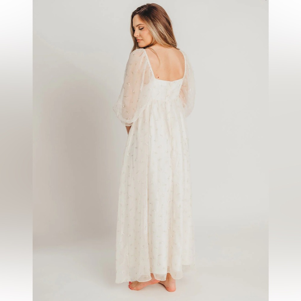 Worth Collective Mona Maxi Dress with Smocking in Butter Floral Size Medium - Picture 8 of 16